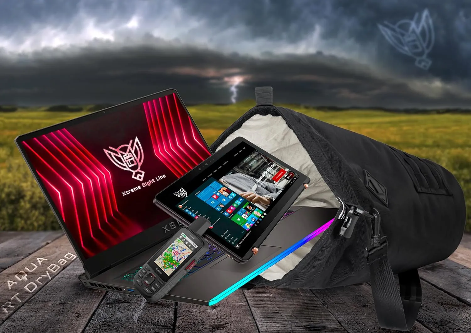 ~ AQUA RT Dry Bag~ Water-Proof Faraday Dry Bag for Laptops, Tablets, and Mid-Size Electronics ~ Tracking/Hacking Defense ~ Black