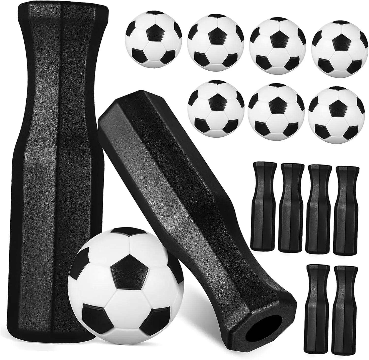 1 Set Octagonal Foosball Handles Ergonomic Grip for Soccer Table Games Replacement Handles for Boys and Girls and Adults