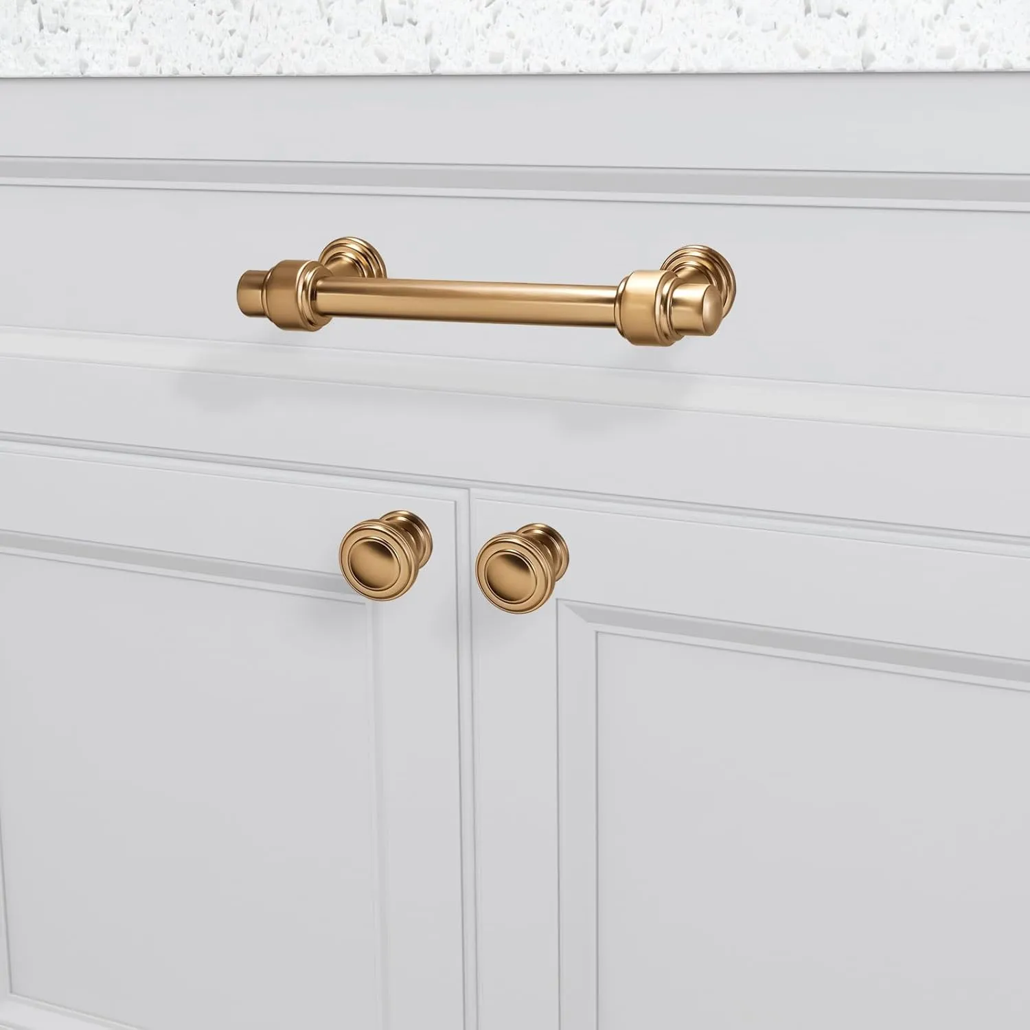 10 Pack 3.75 inch Champagne Copper Kitchen Cabinet Handles Cabinet Pulls Gold Drawer Pulls Kitchen Cabinet Hardware Handles Dresser Handles