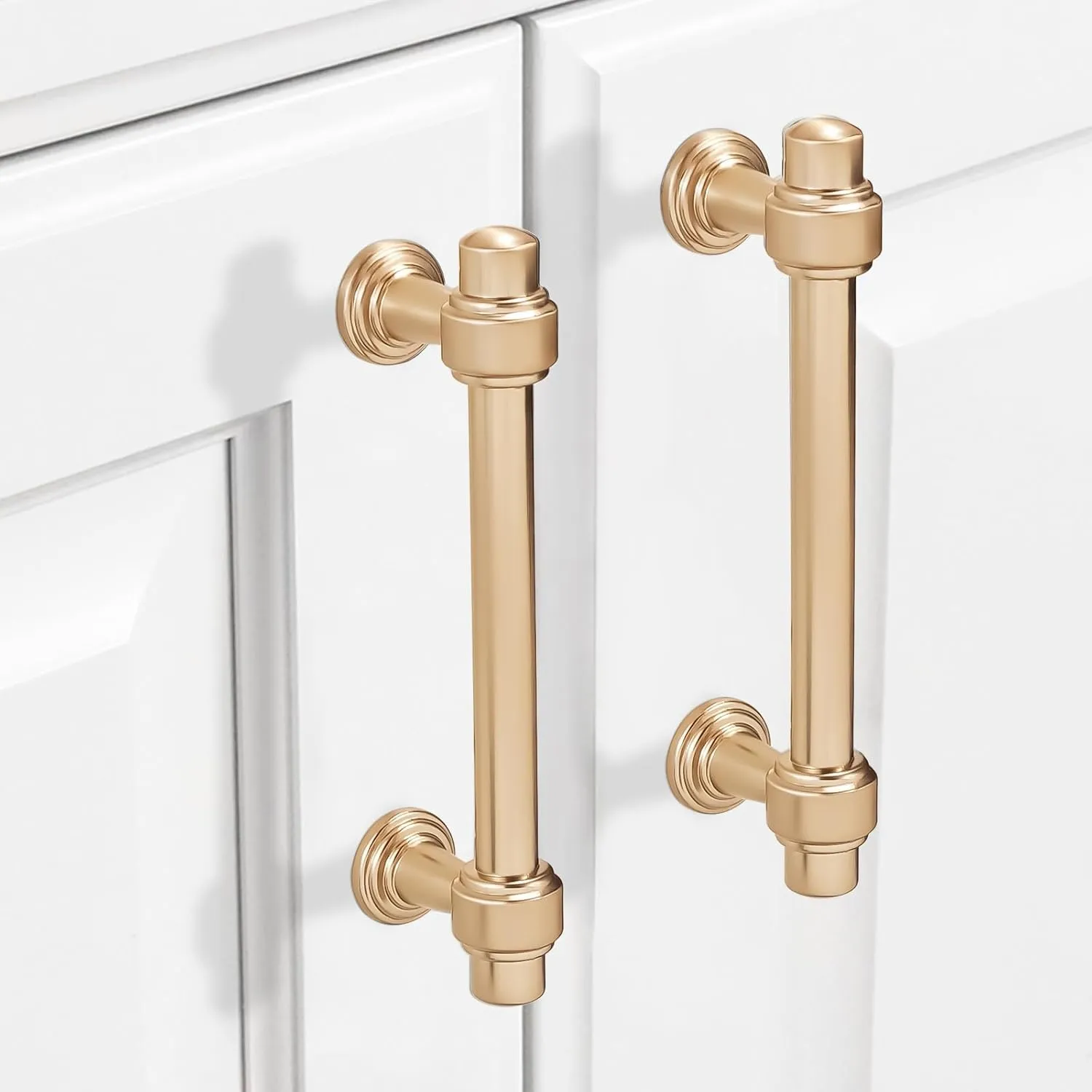 10 Pack 3.75 inch Champagne Copper Kitchen Cabinet Handles Cabinet Pulls Gold Drawer Pulls Kitchen Cabinet Hardware Handles Dresser Handles
