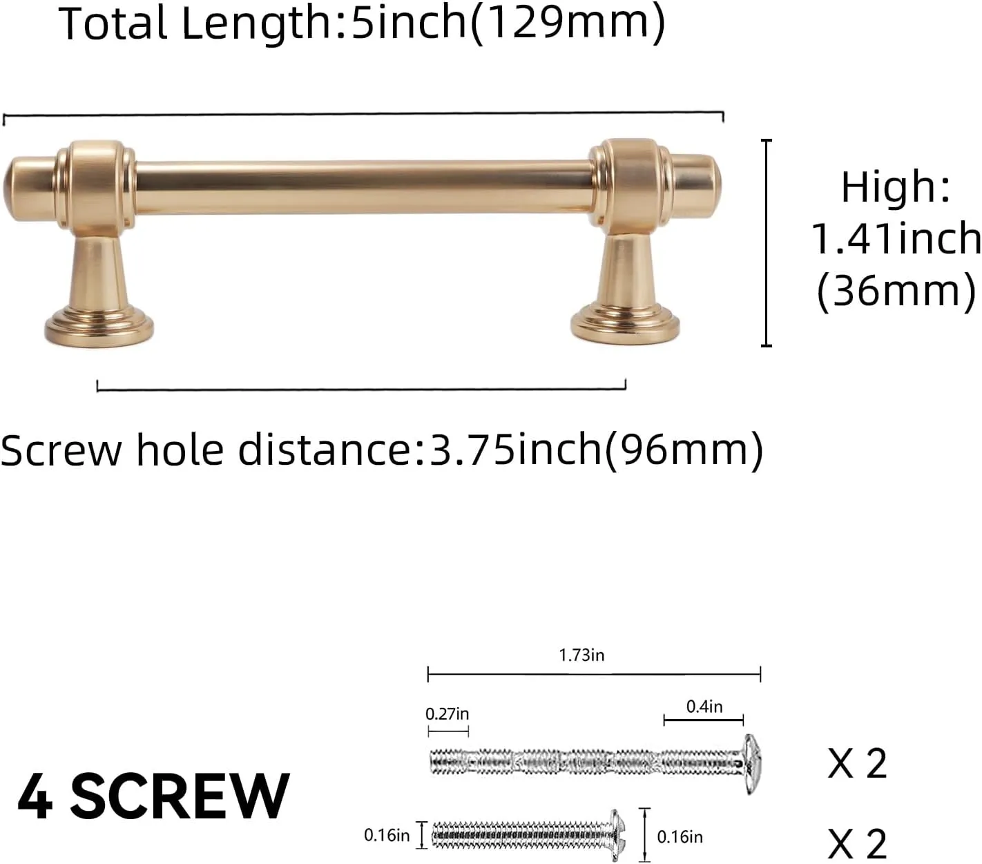 10 Pack 3.75 inch Champagne Copper Kitchen Cabinet Handles Cabinet Pulls Gold Drawer Pulls Kitchen Cabinet Hardware Handles Dresser Handles
