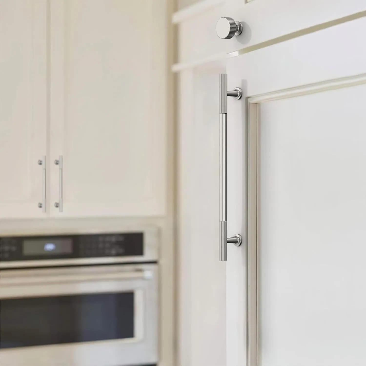 10 Pack 3''(76mm) Brushed Satin Nickel Cabinet Pulls Kitchen Brushed Nickel Cabinet Handles for Cabinets Drawer Pulls Dresser Hardware for Cupboard CK0083