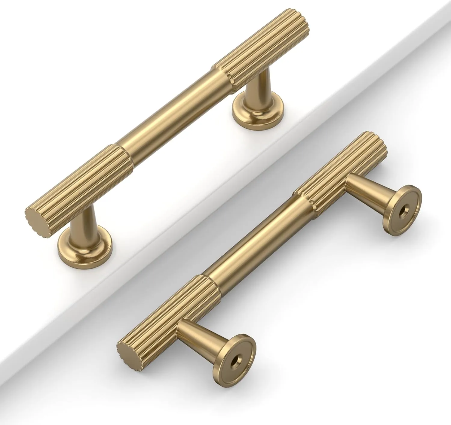 10 Pack 3''(76mm) Champagne Bronze Cabinet Pulls Kitchen Champagne Cabinet Handles for Cabinets Drawer Pulls Bathroom Hardware for Cupboard CK0083
