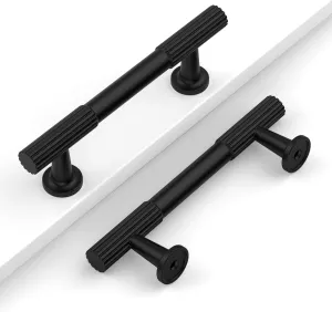 10 Pack 3''(76mm) Matte Black Cabinet Handles Kitchen Black Pulls for Cabinets Drawer Pulls Dresser Hardware for Cupboard Bathroom CK0083