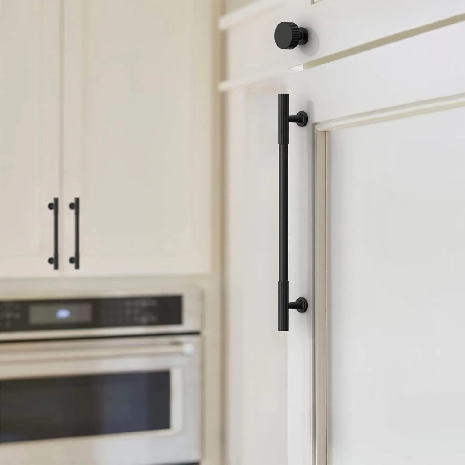 10 Pack 3''(76mm) Matte Black Cabinet Handles Kitchen Black Pulls for Cabinets Drawer Pulls Dresser Hardware for Cupboard Bathroom CK0083