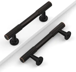 10 Pack 3''(76mm) Oil Rubbed Bronze Cabinet Pulls Kitchen Bronze Cabinet Handles Drawer Hardware for Bathroom Cupboard Handles CK0083