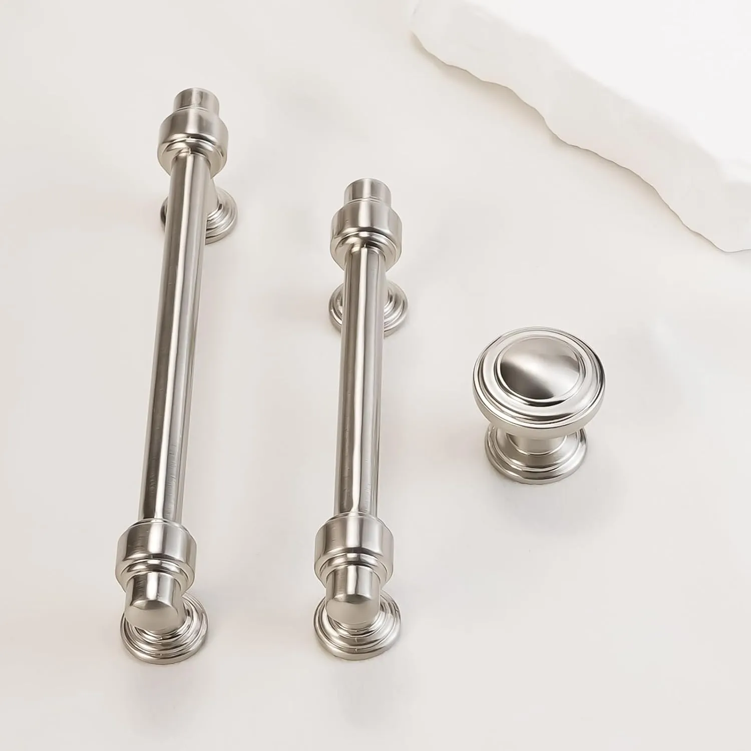 10 Pack 5 inch Brushed Satin Nickel Kitchen Cabinet Handles Cabinet Pulls Sliver Drawer Pulls Kitchen Cabinet Hardware Dresser Handles