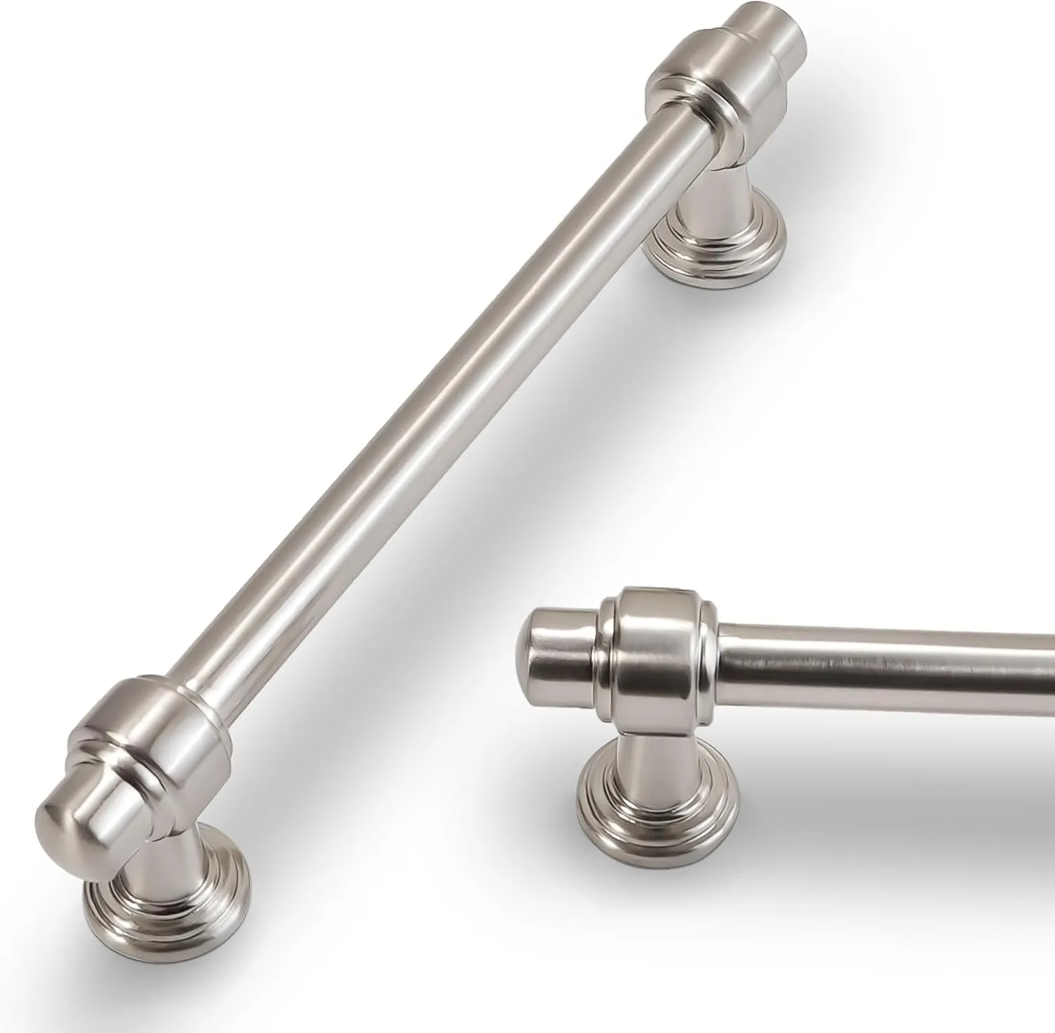 10 Pack 5 inch Brushed Satin Nickel Kitchen Cabinet Handles Cabinet Pulls Sliver Drawer Pulls Kitchen Cabinet Hardware Dresser Handles