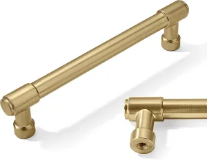 10 Pack 5 Inch Champagne Bronze Cabinet Pulls Gold Drawer Pulls Kitchen Cabinet Hardware Champagne Brass Kitchen Handles for Cabinets Cupboard Handles Drawer Handles