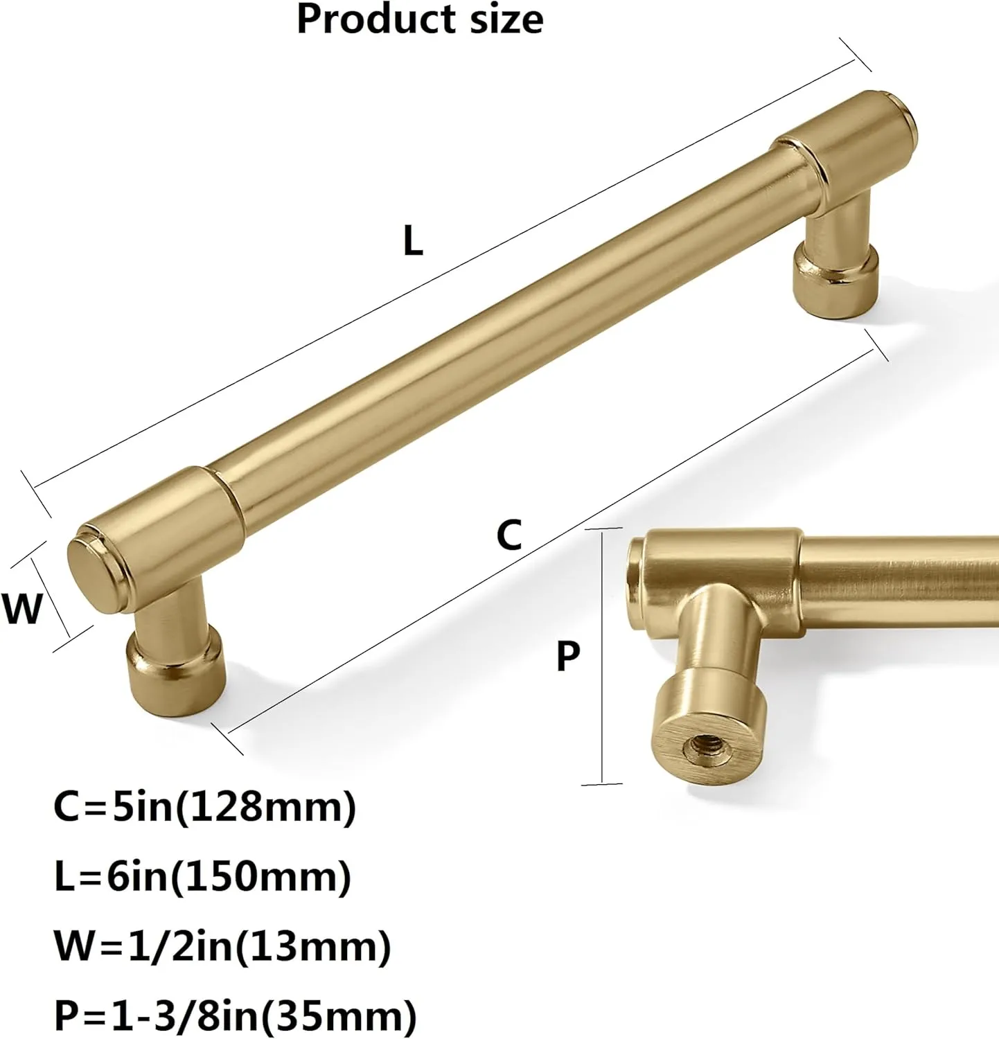 10 Pack 5 Inch Champagne Bronze Cabinet Pulls Gold Drawer Pulls Kitchen Cabinet Hardware Champagne Brass Kitchen Handles for Cabinets Cupboard Handles Drawer Handles
