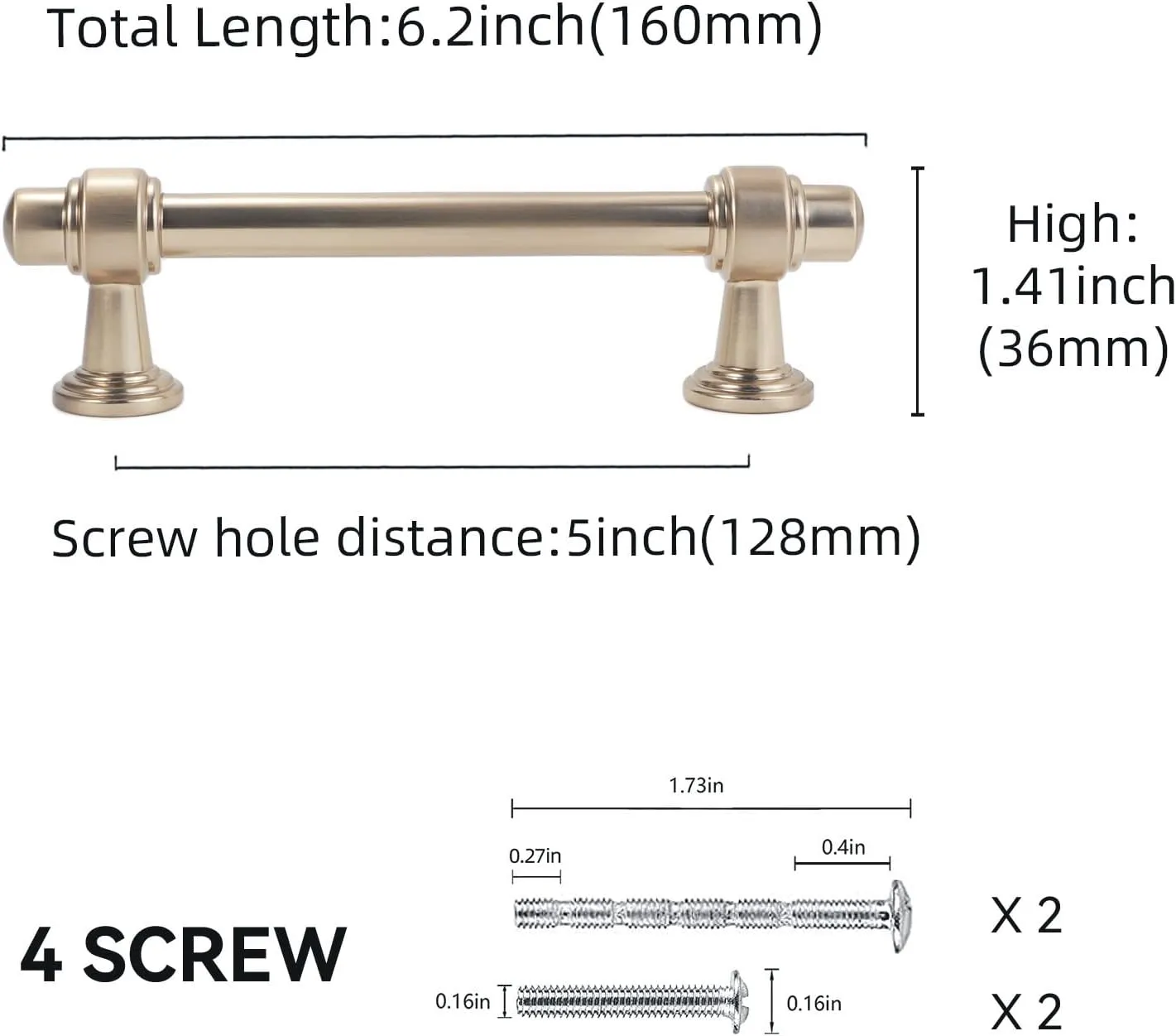 10 Pack 5 inch Champagne Bronze Kitchen Cabinet Handles Cabinet Pulls Gold Drawer Pulls Kitchen Cabinet Hardware Handles Dresser Handles