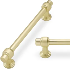 10 Pack 5inch Brushed Brass Kitchen Cabinet Handles Cabinet Pulls Gold Drawer Pulls Kitchen Cabinet Hardware Handles Dresser Handles