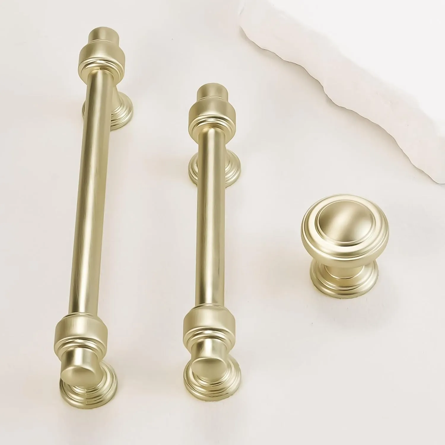 10 Pack 5inch Brushed Brass Kitchen Cabinet Handles Cabinet Pulls Gold Drawer Pulls Kitchen Cabinet Hardware Handles Dresser Handles