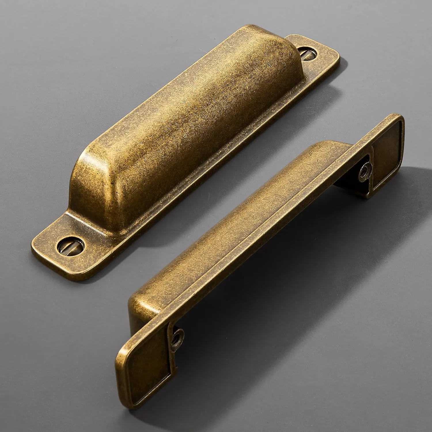 10 Packs 3-Inch Drawer Pulls Antique Brass Cabinet Cup Pulls Kitchen Hardware Cabinet Handles Cabinet pulls Dresser Drawer Handles Knobs