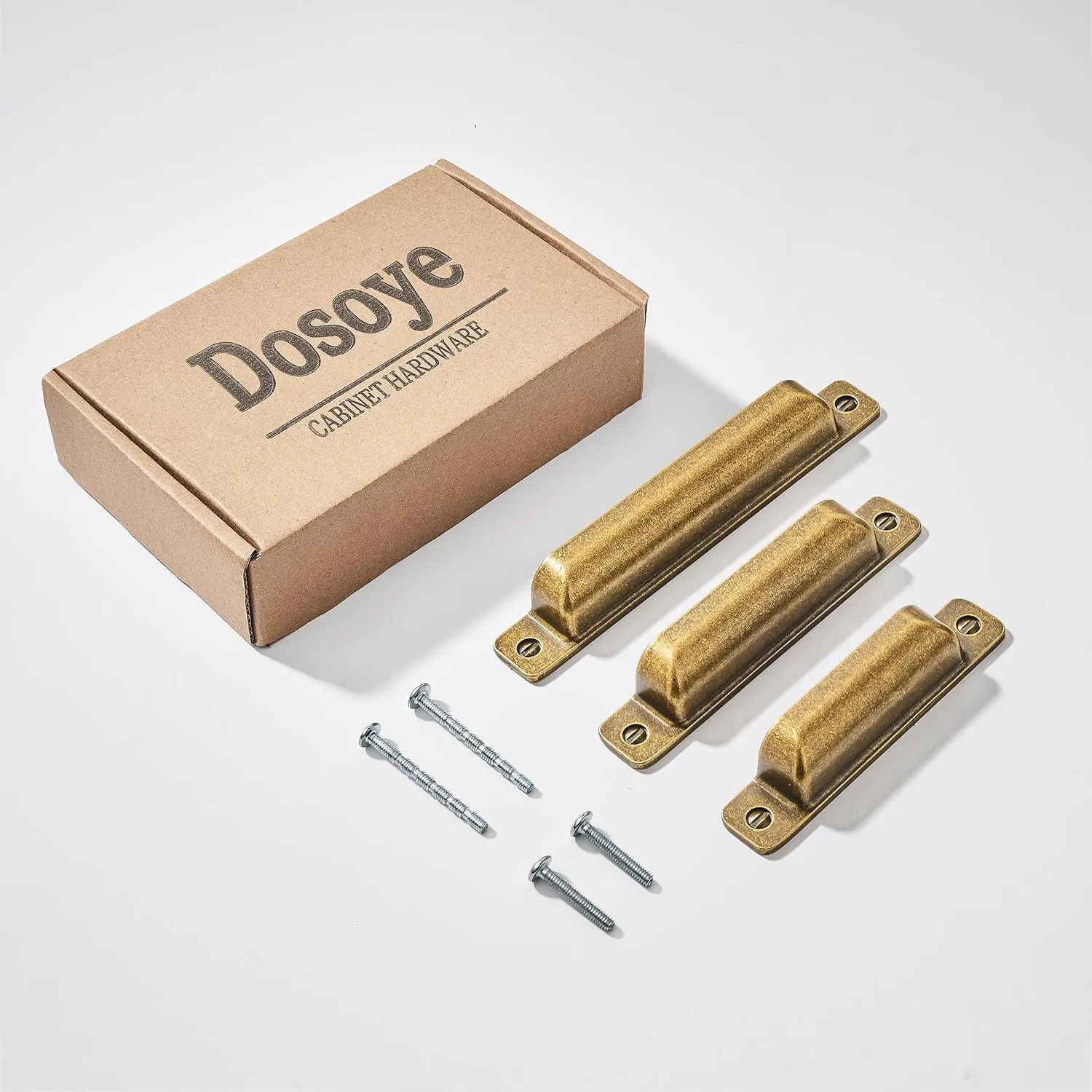 10 Packs 3-Inch Drawer Pulls Antique Brass Cabinet Cup Pulls Kitchen Hardware Cabinet Handles Cabinet pulls Dresser Drawer Handles Knobs