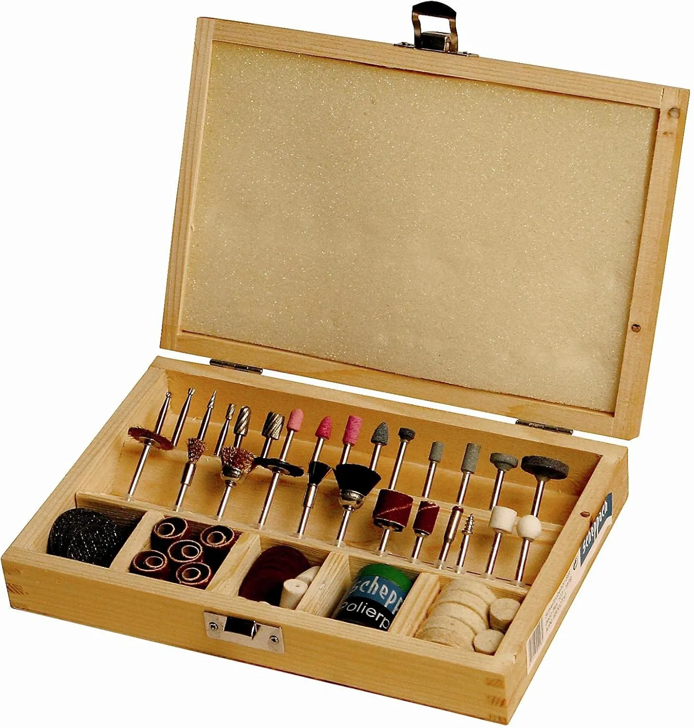 103 Piece Accessory Set with Wooden Case | Attachments/Tool Set for Scroll Saw Model Saw Scheppach DECO-FLEX | 88002730