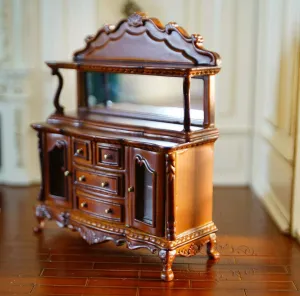 1:12 Wooden Display Side Cabinet Fine VTG Dollhouse Furniture Well Made Luxury Miniature HZT0019A
