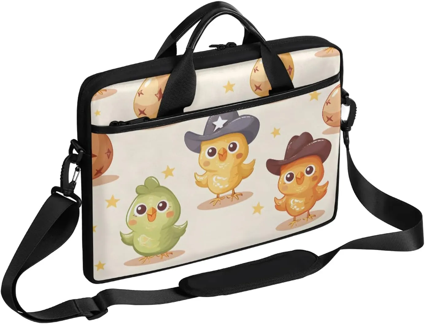 13-15 Inch Chicken with hat Handy Laptop Bag Cute Chick Shoulder Laptop Bag For Work, School, Travel And More