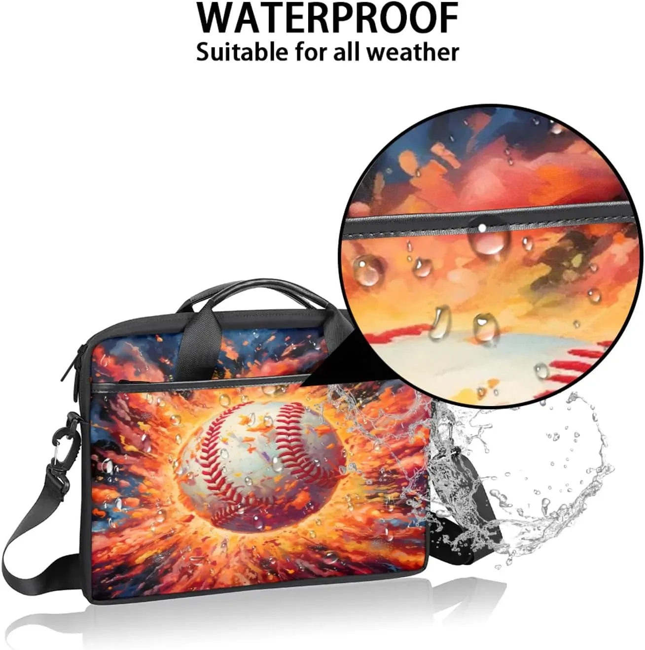 13-15 Inch Sports Baseball Handy Laptop Bag Sports Sports Shoulder Laptop Bag For Work, School, Travel And More