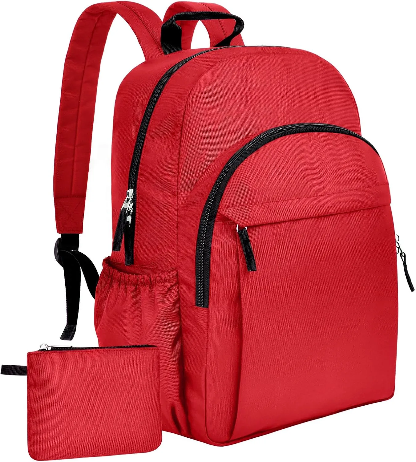 15.6 inch Basic Backpack for Women, Travel Laptop Backpack for Boys and Girls, Water Resistant School Backpacks Bookbag (Red)