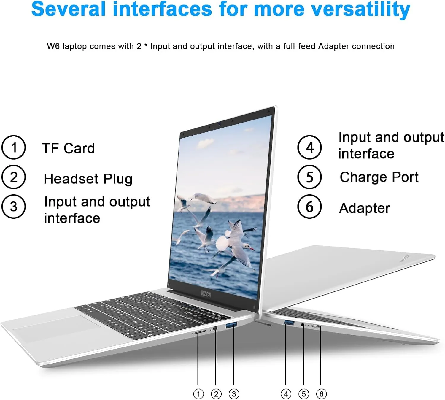 15.6" Traditional Laptops 6GB DDR4 256GB SSD Support 1TB SSD Expand Win 11 Laptop Celeron J4105 1.5Ghz(Up to 2.5Ghz) 4-Core Processor Notebook 2.4G 5G WiFi BT4.2 Adapter Wireless Mouse-Silver