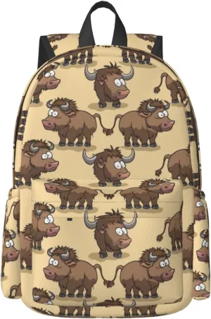 17 Inch Backpack Cartoon Funny Bisons Cute Red Panda Laptop Backpack Shoulder Bag School Bookbag Casual Daypack
