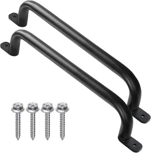 17 Inch Black Playground Accessories Safety Handles Set of 2 - Outdoor Metal Playset Handles, Swing Sets Grab Handle, Kids Safety Rail, Indoor Climbing Monkey Bar for Play Gym, Play Room