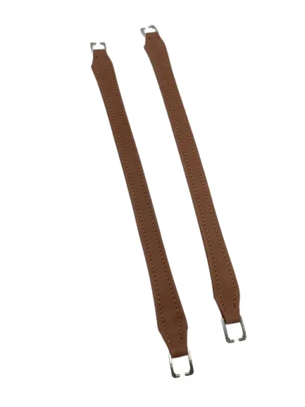 19.75" Length Natural Genuine Leather Strap Handles for Bags/Purses - 1 Pair