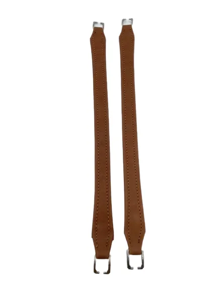 19.75" Length Natural Genuine Leather Strap Handles for Bags/Purses - 1 Pair