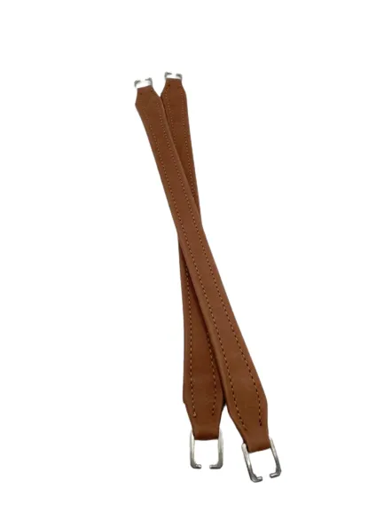 19.75" Length Natural Genuine Leather Strap Handles for Bags/Purses - 1 Pair
