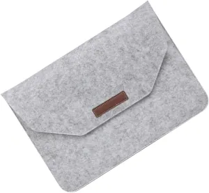 1pc Laptop Bag Notebook Pouch for 13.3inch Felt Material Soft Liner Sturdy Protection