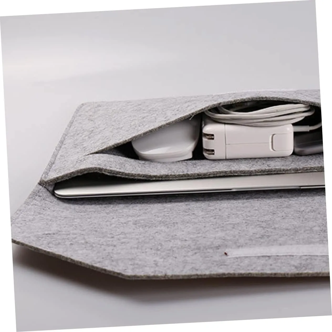 1pc Laptop Bag Notebook Pouch for 13.3inch Felt Material Soft Liner Sturdy Protection