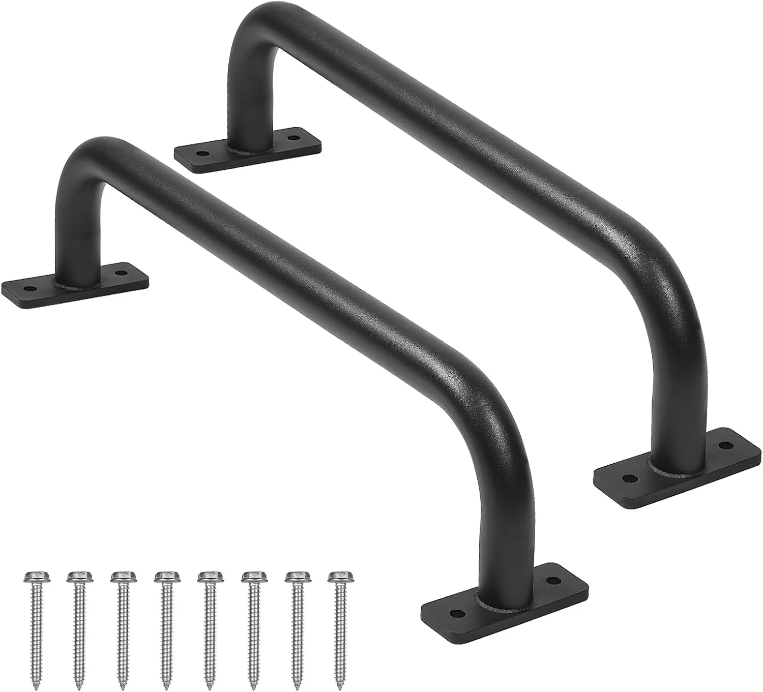 2 Pack 17 Inch Matte Black Safety Handles for Playground Equipment - Swing Set Accessories Grab Handles, Playset Hand Grips, Indoor Monkey Bars for Jungle Gym, Playhouse, Climbing Frame
