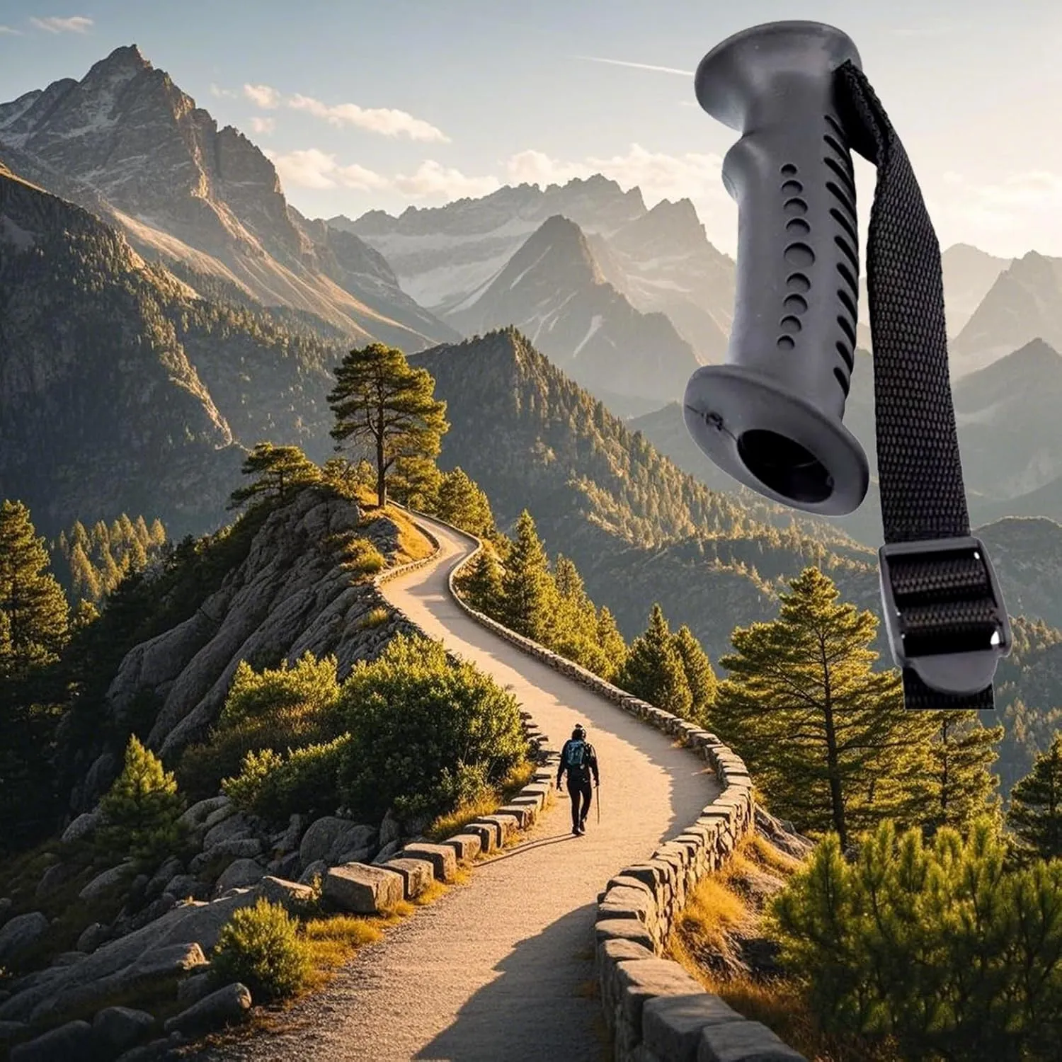 2 - Pack Trekking Pole Straight Handle Heads - Durable and Comfortable Replacement Handles for Your Outdoor Adventures - Ideal for Hiking, Mountaineering, and Trail Walking