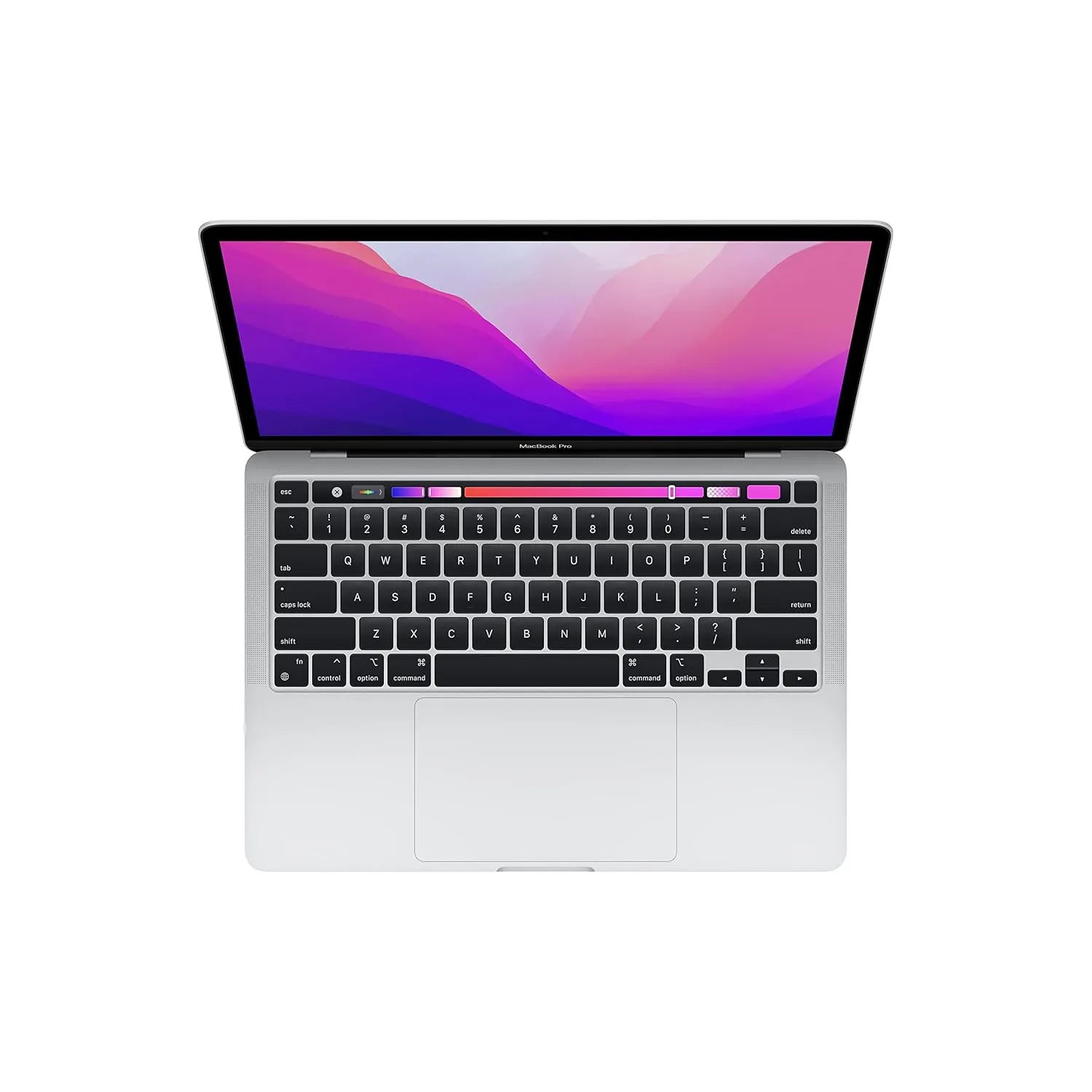 2022 Apple MacBook Pro Laptop with M2 chip: 13-inch Retina Display, 8GB RAM, 256GB ​​​​​​​SSD ​​​​​​​Storage, Touch Bar, Backlit Keyboard, FaceTime HD Camera. Works with iPhone and iPad; Silver