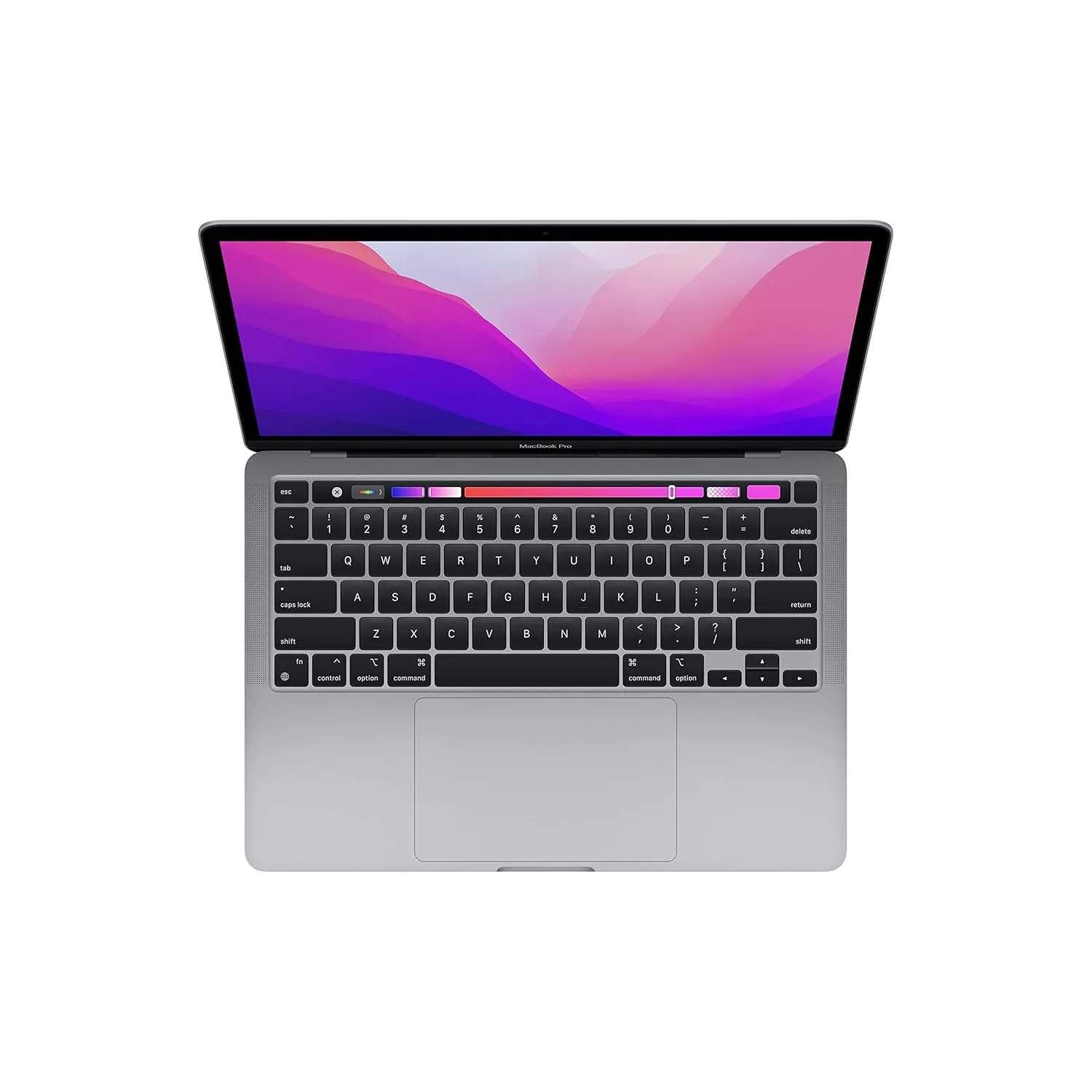 2022 Apple MacBook Pro Laptop with M2 chip: 13-inch Retina Display, 8GB RAM, 256GB ​​​​​​​SSD ​​​​​​​Storage, Touch Bar, Backlit Keyboard, FaceTime HD Camera. Works with iPhone and iPad; Space Gray