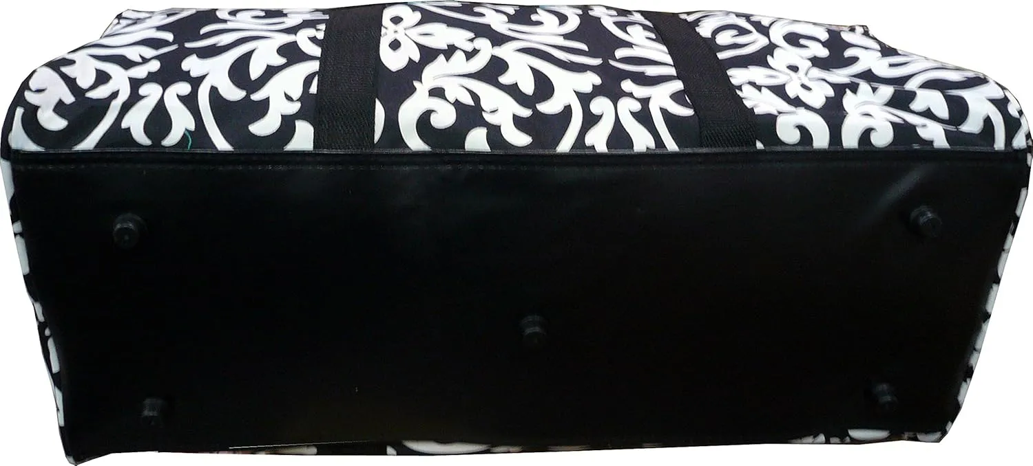 22 Inch Carry On Duffel Bag | Gym or Dance Bag by Unique Traveler (Damask Print)