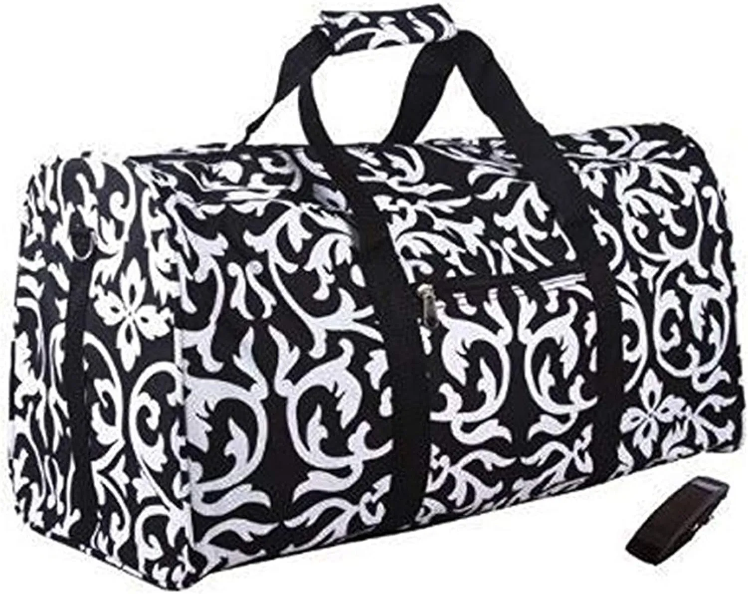 22 Inch Carry On Duffel Bag | Gym or Dance Bag by Unique Traveler (Damask Print)