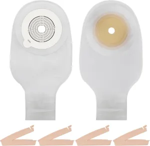 22 PCS Colostomy Bags,Ostomy Supplies,One Piece Drainable Pouches with Closure for Ileostomy Stoma Care, Cut-to-Fit