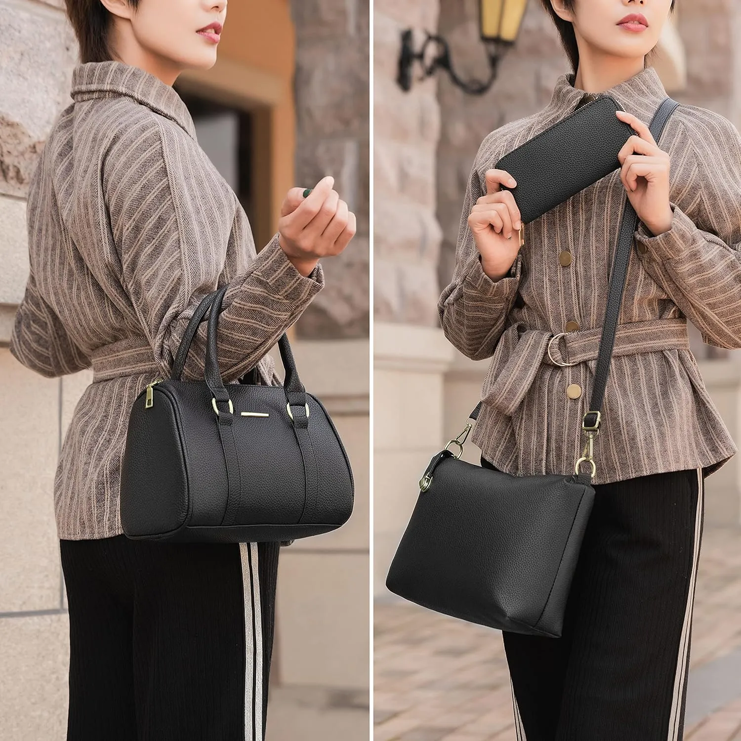2E-youth Designer Purses and Handbags for Women Satchel Shoulder Bag Tote Top Handle Bag