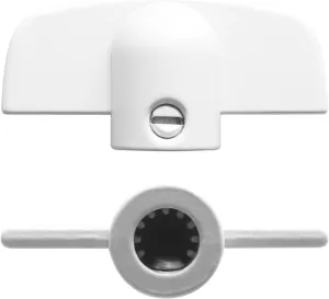 2Pcs Window Lock Crank Handle Replacement for Andersen, 3/8" Crank T-Handle White Casement Window Operator, 1966-Present