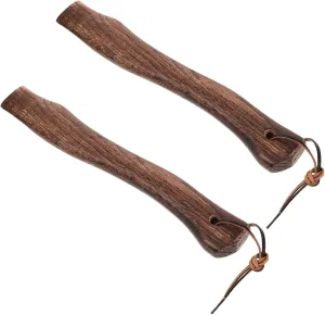 2pcs Wooden Axe Handle Replacement Ergonomic Slip Grip for Hatchet Compact Design for Easy Replacement Sturdy Accessory for Camp Axe Use Comfortable Material