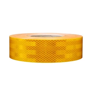 2" x 30' Roll 3M Reflective Safety Tape 983-71NL Yellow Diamond Grade Reflective Tape for School Buses, Emergency Vehicles, and Commerical Vehicles