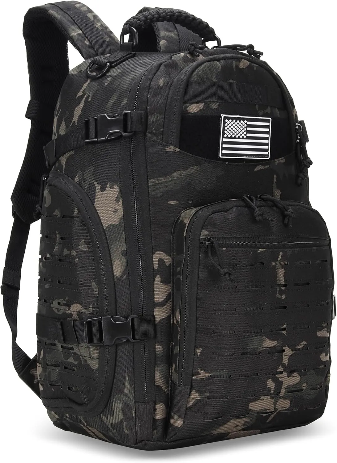 30L Hiking Backpack Lightweight Outdoor Daypack Camping Backpack Outdoor Travel Daypack Day Pack for Man Woman (Black Camo)