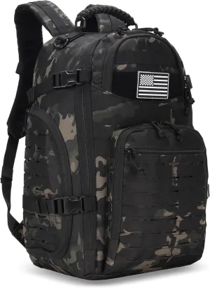 30L Hiking Backpack Lightweight Outdoor Daypack Camping Backpack Outdoor Travel Daypack Day Pack for Man Woman (Black Camo)