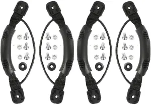 4 Pcs Black Kayak Canoe Boat Side Mount Carry Handles/Paddle Park Kayak Handles and Hardwares
