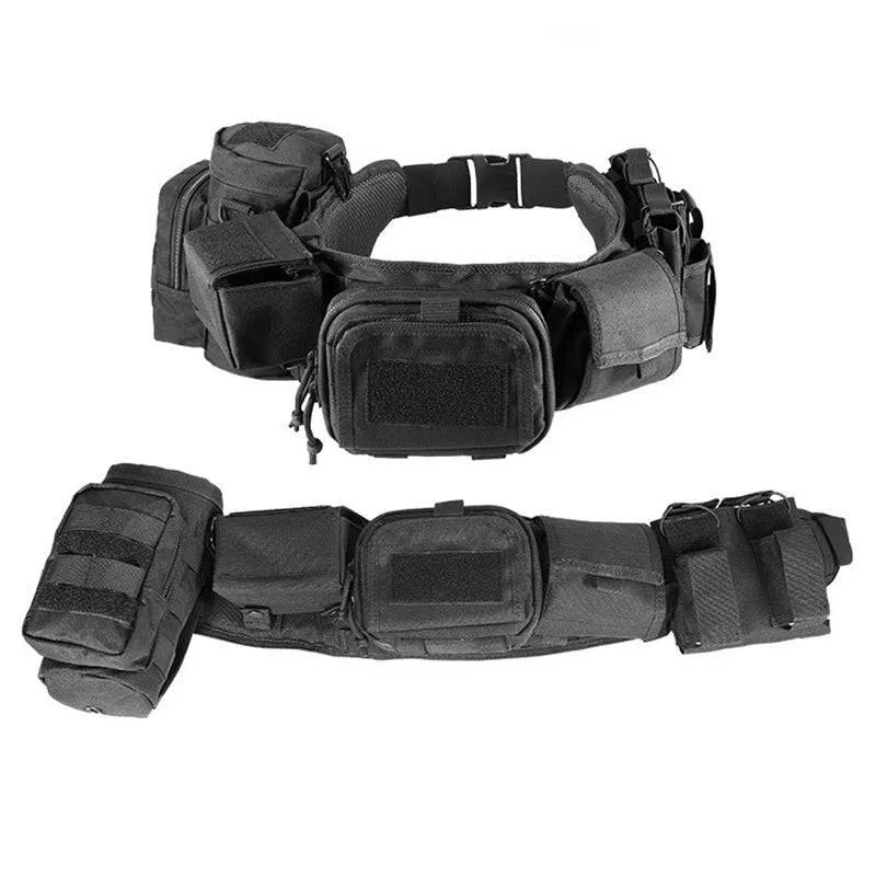 5 in 1 Tactical Duty Padded Belt, Belt with Pouches Heavy Equipment