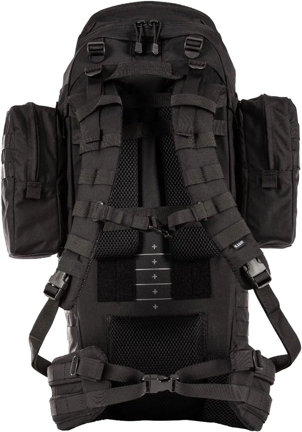 5.11 Tactical Military RUSH100 60L Deployment Backpack, Hydration & Storage Ready, Style 56555, Black, Large/X-Large: 35"-45" Hip