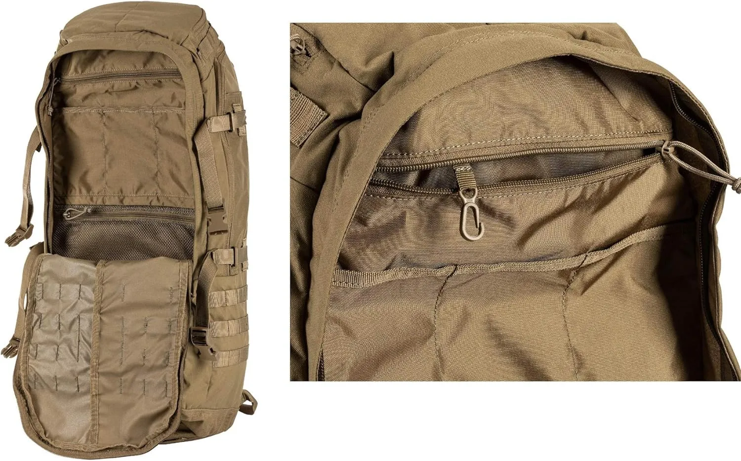 5.11 Tactical Military RUSH100 60L Deployment Backpack, Hydration & Storage Ready, Style 56555, Black, Large/X-Large: 35"-45" Hip