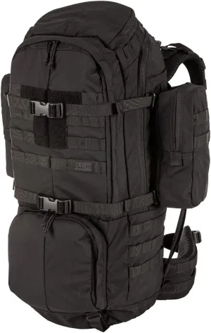5.11 Tactical Military RUSH100 60L Deployment Backpack, Hydration & Storage Ready, Style 56555, Black, Large/X-Large: 35"-45" Hip